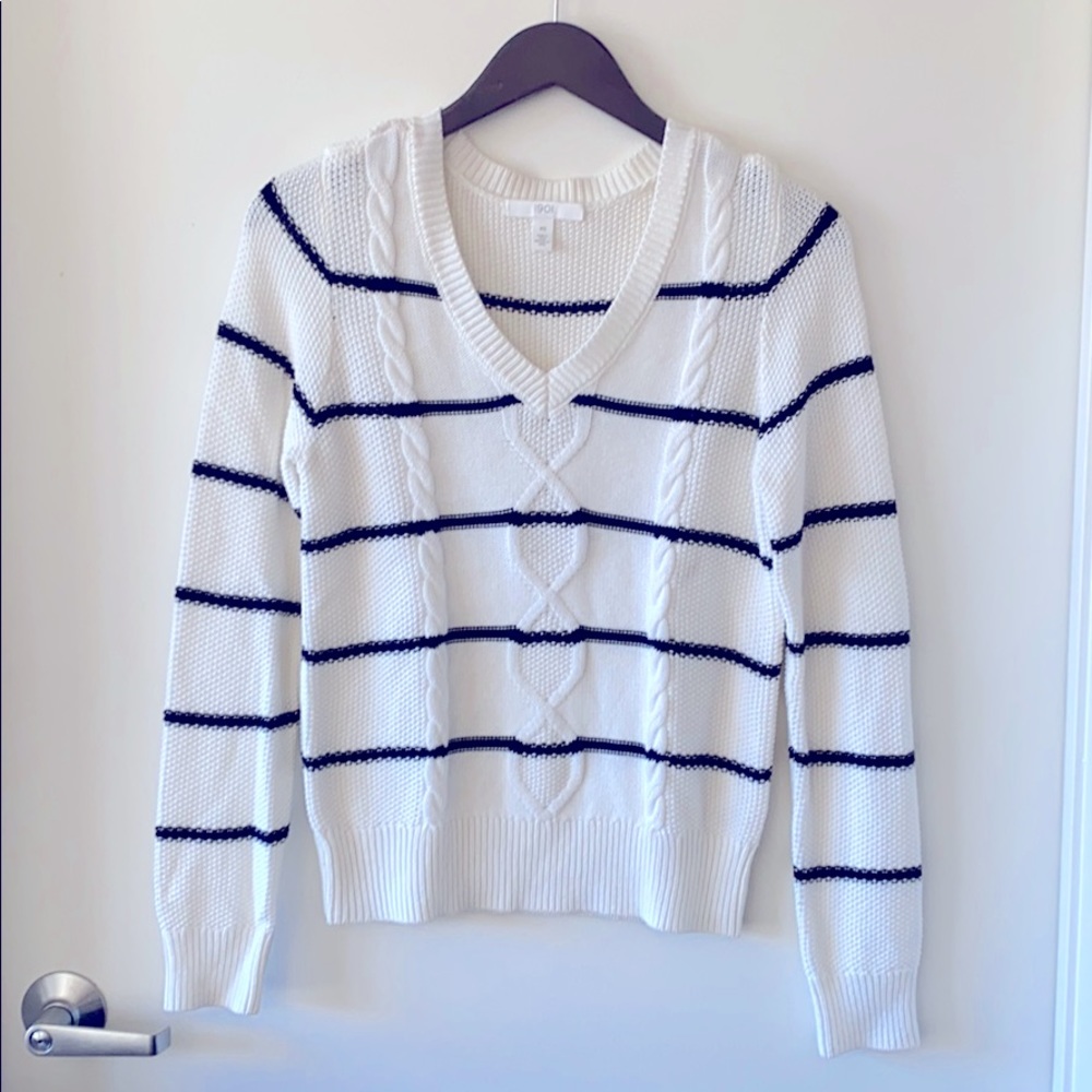 Striped knit sweater